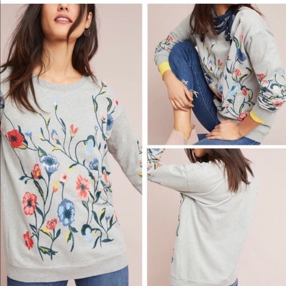 NWT Sundry Embroidered Pull Over Sweater Size 2 - Picture 1 of 3